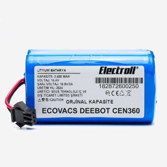 Ecovacs Deebot CEN360 (Orjinal Kapasite) 2600mAh Robot Süpürge Bataryası