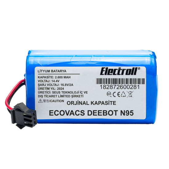 Ecovacs Deebot N95 (Orjinal Kapasite) 2600mAh Robot Süpürge Bataryası