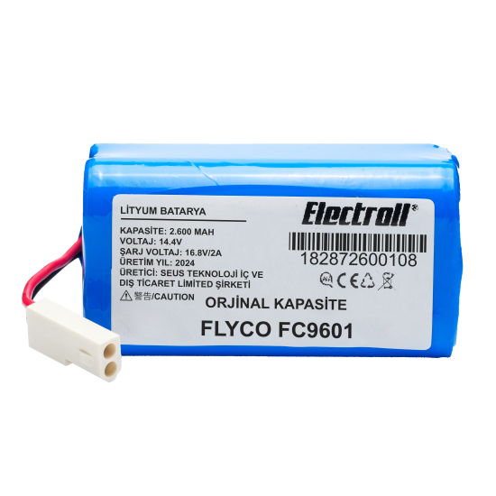 Flyco FC9601 (Orjinal Kapasite) 2600mAh Robot Süpürge Bataryası